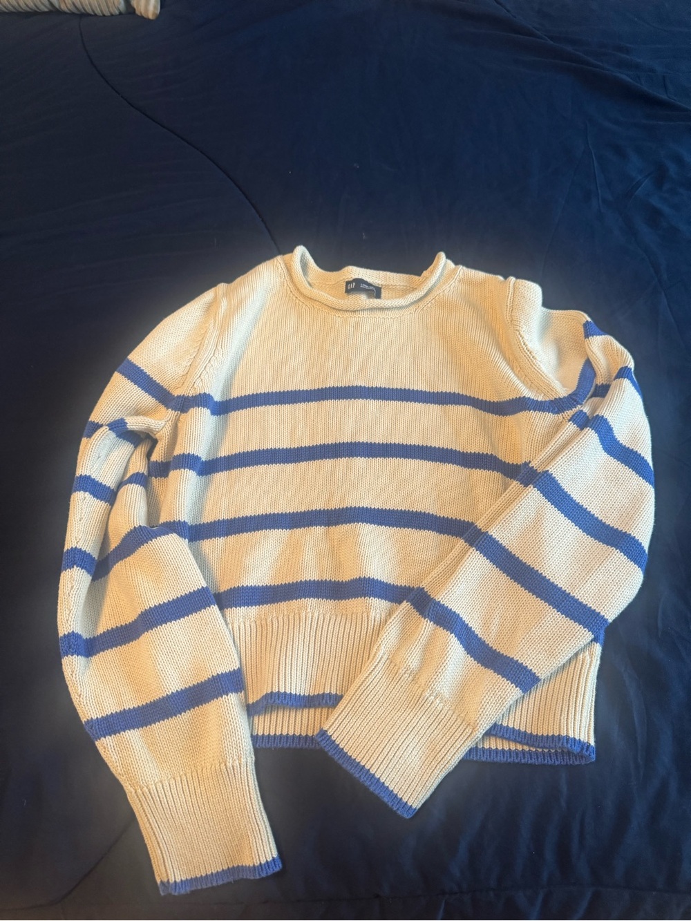 GAP cropped cotton roll neck sweater